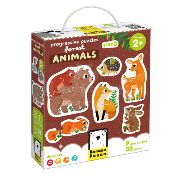 Banana Panda Progressive Puzzle Forest Animals Art.49206