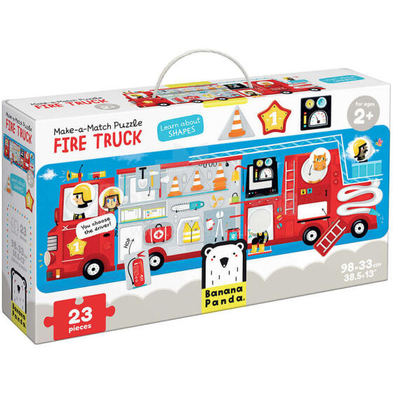 Banana Panda Make-a-Match Puzzle Fire Truck Art.49044