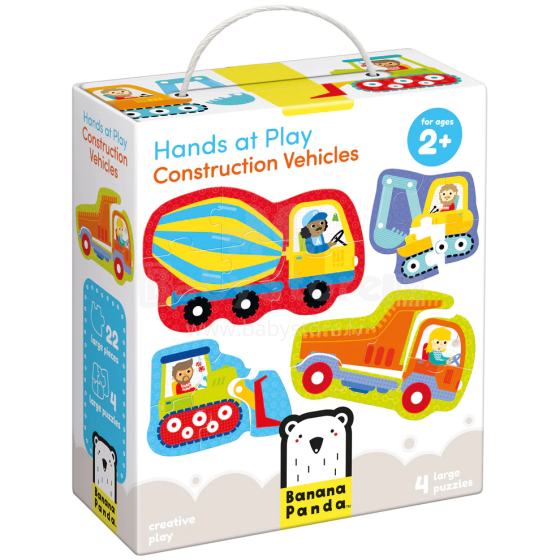 Banana Panda Hands at Play Construction Vehicles Art.33684