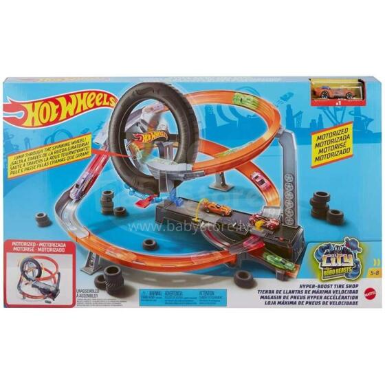 HOT WHEELS hiperātrās riepu garāžas rotaļu komplekts, GJL16