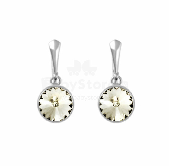 La bebe™ Jewelry Natural Stone Earrings Moonlight Серьги из серебра 925 пробы с 10 мм кристаллом