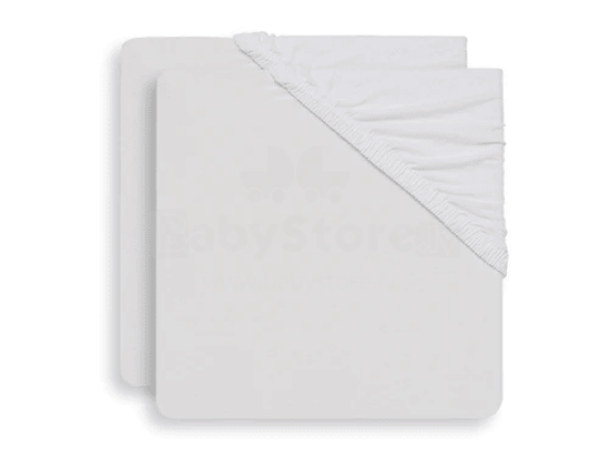 Jollein Jersey Art.2511-501-00001 White 40/50x80/90cm 2 pack