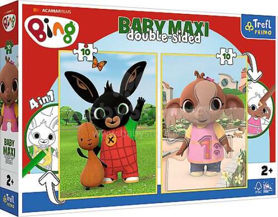 Bing Baby Puzzle 4-in-1 Double-Sided Colouring Puzzle Set, 2 × 10 Pieces, 2+