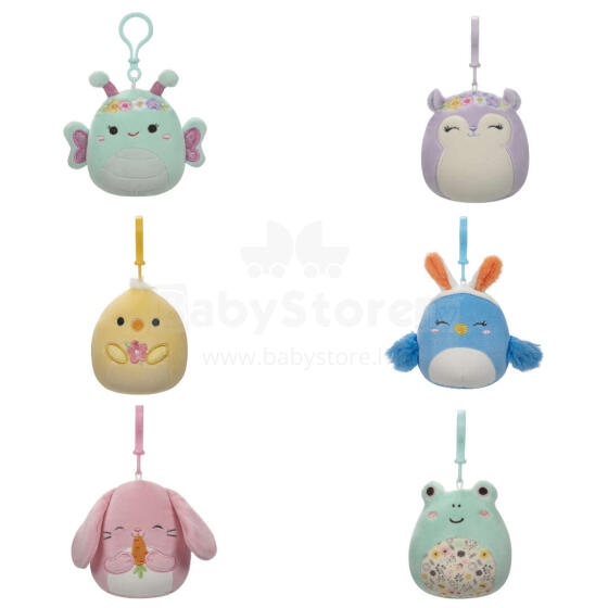 SQUISHMALLOWS Clip-on plush Easter edition, 8 cm