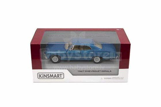 KINSMART metallist mudelauto 1967 Chevrolet Impala, skaala 1:43