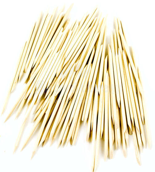 Ikonka Art.KX9633 Orange wood double-sided sticks 100pcs