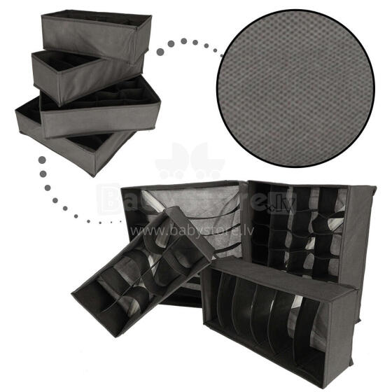 Ikonka Art.KX4831 Underwear drawer organiser socks 4 pieces