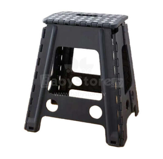 Ikonka Art.KX4404_2 Non-slip folding stool 39cm dark grey