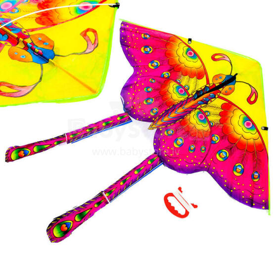 Ikonka Art.KX9672_2 Large kite 90cm butterfly purple