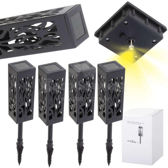 Ikonka Art.KX4972 Standing solar lanterns decorative 4 pieces