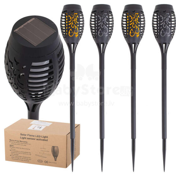 Ikonka Art.KX4966 Solar garden torch lamps 12LED 4pcs.