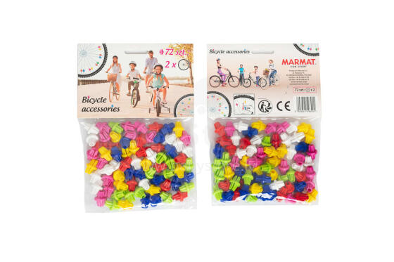 Ikonka Art.KX3794 Coloured bicycle balls for spokes 72 el.