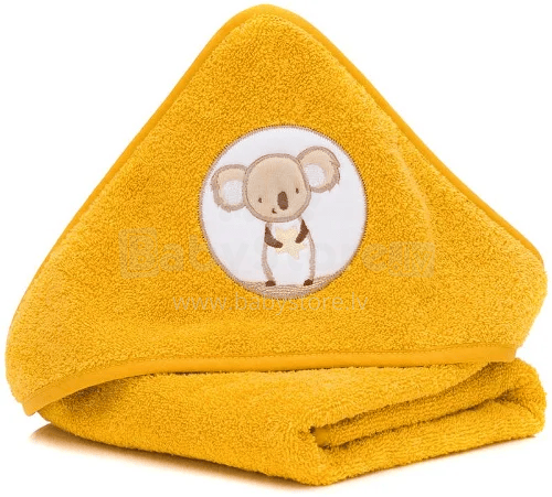 Fillikid Towel Koala Art.1032-60 Honey Махровое полотенце с капюшоном 75 х 75 см