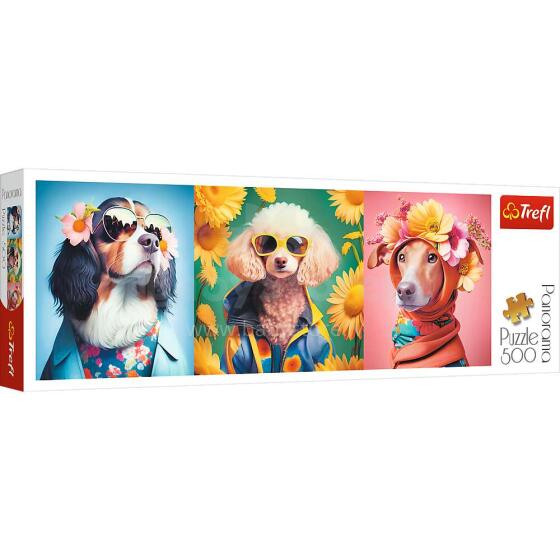 TREFL panoramic puzzle Dogs 500 pcs