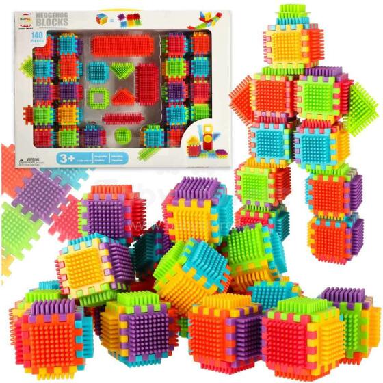 Ikonka Art.KX5411 Creative construction blocks waffle hedgehogs 140pcs
