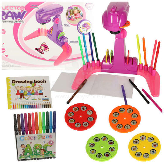 Ikonka Art.KX5148_1 Projector overhead projector for learning to draw slides violet