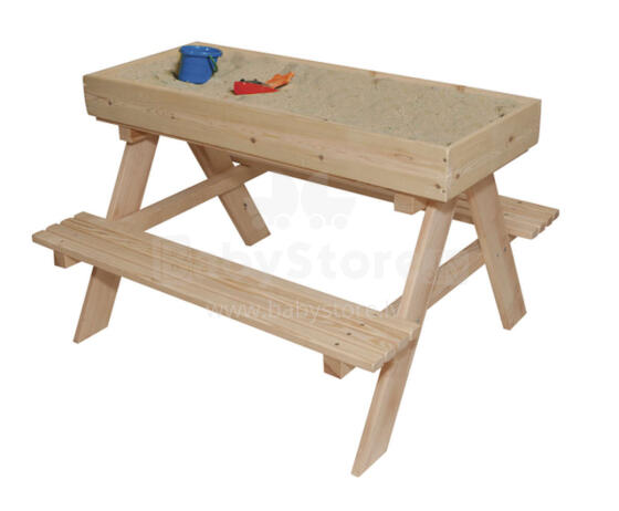 Ikonka Art.KX3830 Garden set for children table+2 benches sandpit