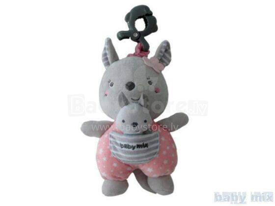 BabyMix Cangaroo Art.42566 Plush musical rattle