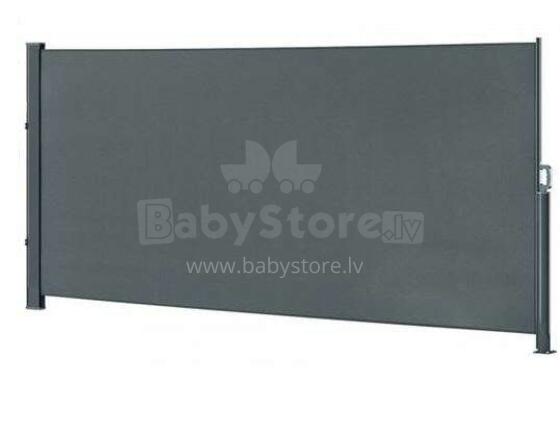 Ikonka Art.KX3718 Lateral terrace awning screen adjustable screen for terrace 350x180cm grey