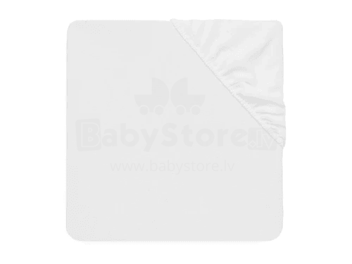 Jollein Jersey Sheet White Art.550-507-00100  lakštas su guma 60x120cm