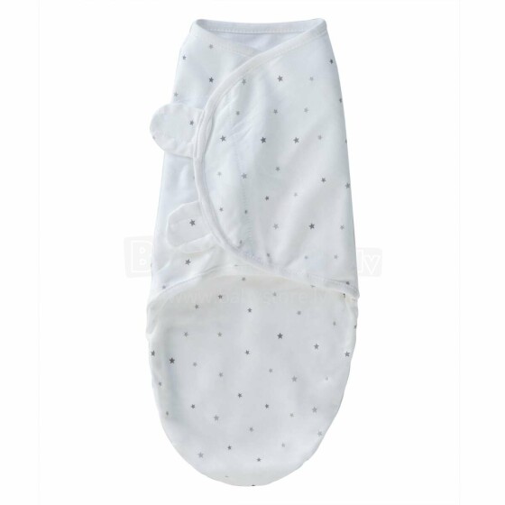 Summer Infant Art.40461 SwaddleMe White Star Large Хлопковая пелёнка для комфортного сна, пеленания 3,2 кг до 6,4 кг.