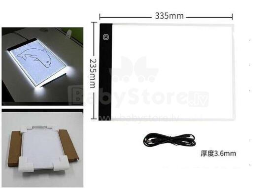 Ikonka Art.KX3933 Drawing board A4 LED illuminated tracing board