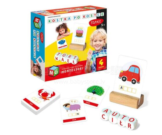 Ikonka Art.KX3649 Montessori educational toy Cube by cube writing 4 cubes 5+ MULITGRA