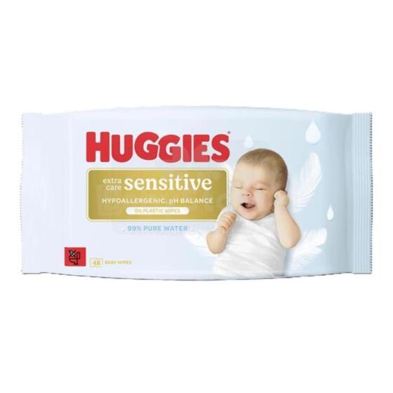Huggies Extra Care Sensitive PF Art.159711 mitrās salvetes  48 gab.