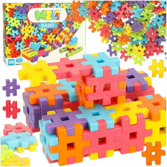 Ikonka Art.KX3675 Klocki konstrukcyjne kreatywne wafle 300 szt. MELI