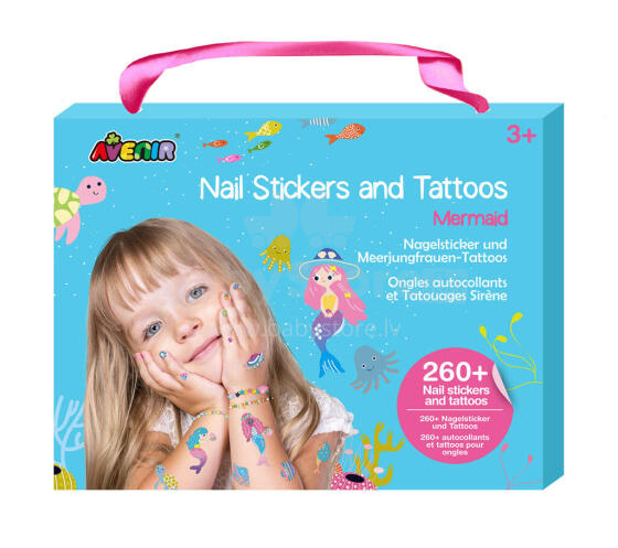 AVENIR Nail Stickers and Tattoos Mermaid