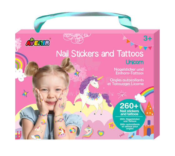 AVENIR Nail Stickers and Tattoos Unicorns