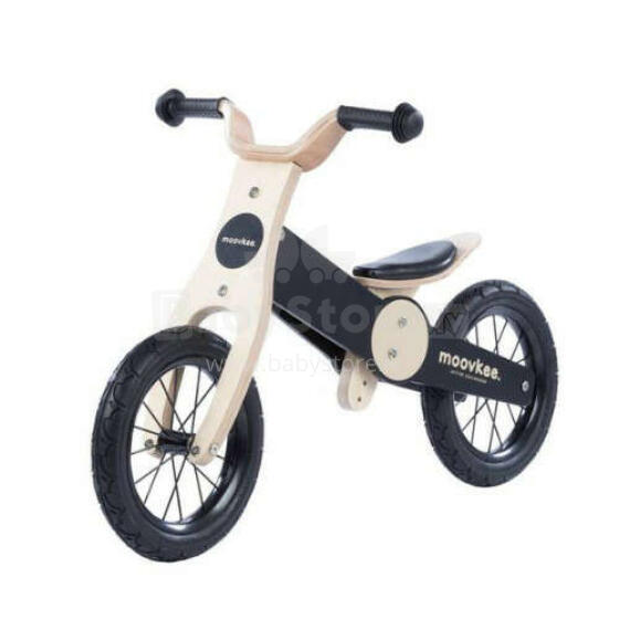 Moovkee Balance Bike Air Art.159826 Black  Детский велосипед/бегунок с деревянной рамой