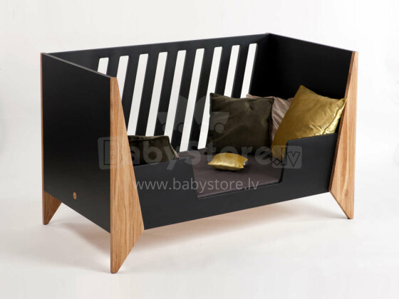 Nordi Kidson Bed Rail Oak Art.NF02002-2 Black  Дополнительная боковина для кроватки 140х41 см