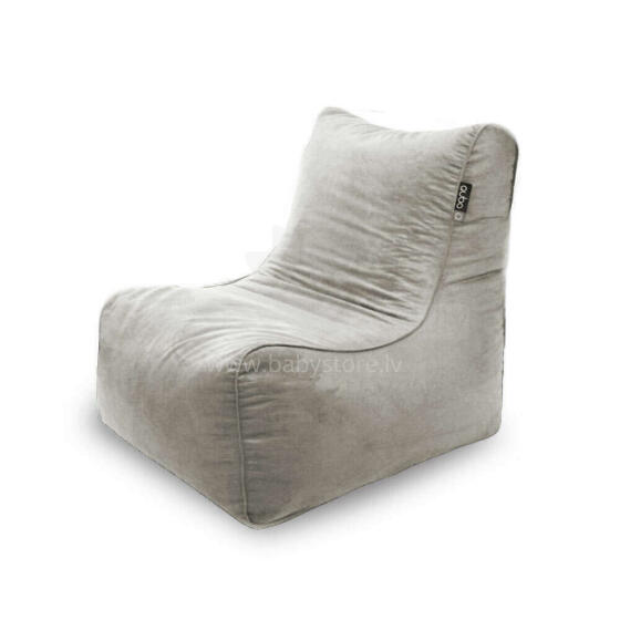 Qubo™ Mini Noa Silver VELVET FIT Art.159937 Kids designer soft pouf, beanbag
