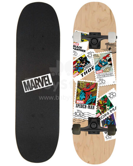 BIG WOODEN SKATEBOARD D100 MARVEL STAMPS