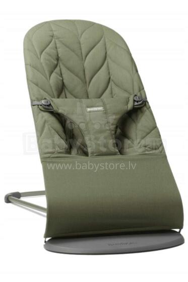 BabyBjörn šūpuļkrēsls Bliss Woven/Petal quilt Dark green 006140