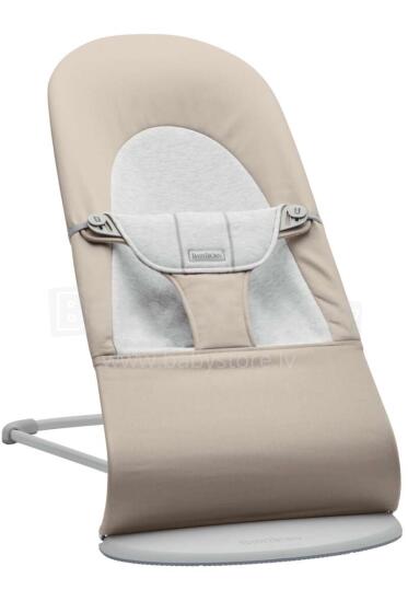 Babybjorn Babysitter Balance Soft Art.005383 Woven/Jersey, beige/grey   šūpuļkrēsls