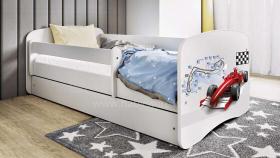 Bed babydreams white formula with drawer with non-flammable mattress 180/80