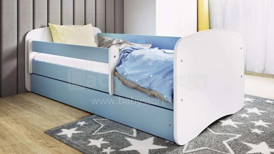 Babydreams blue bed without a pattern, without a drawer, mattress 140/70