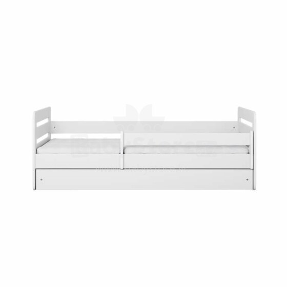 Bed tomi white with drawer with non-flammable mattress 180/80