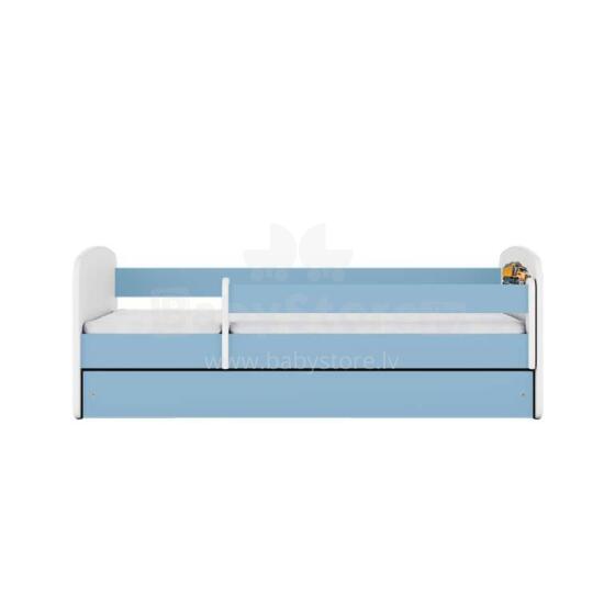 Bed babydreams blue truck with drawer with non-flammable mattress 160/80