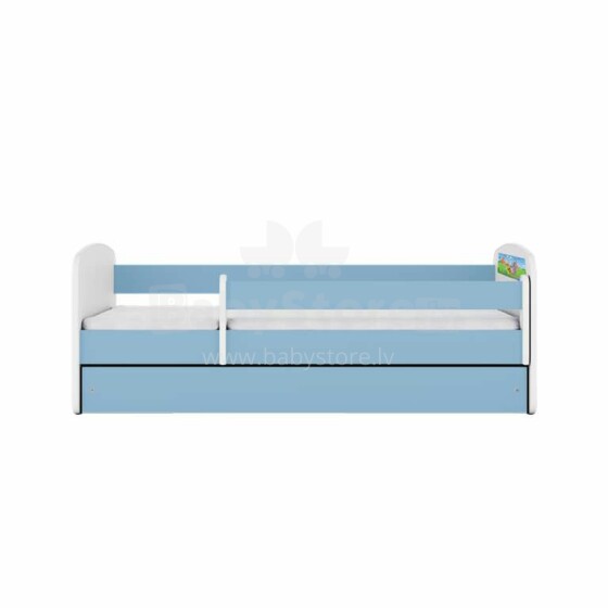 Bed babydreams blue safari with drawer with non-flammable mattress 160/80