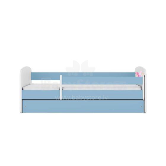 Bed babydreams blue fairy with wings with drawer with non-flammable mattress 180/80