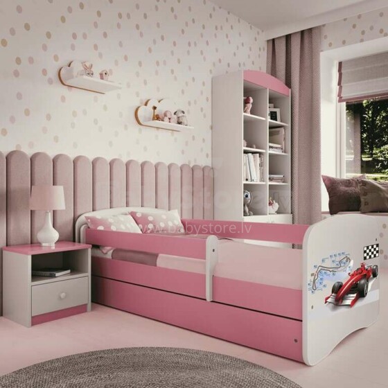 Bed babydreams pink formula with drawer with non-flammable mattress 180/80