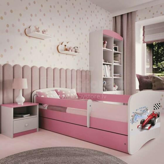 Bed babydreams pink formula with drawer with non-flammable mattress 160/80