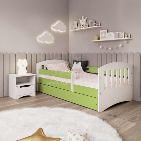 Classic 1 green bed with a drawer, coconut mattress 180/80