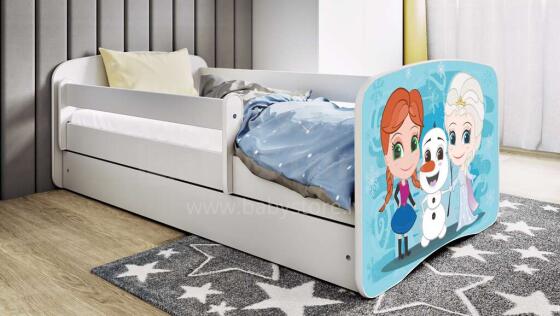 Babydreams white Frozen bed with a drawer, coconut mattress 160/80