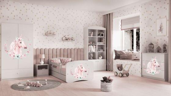 Babydreams white bed with drawer without mattress 140/70