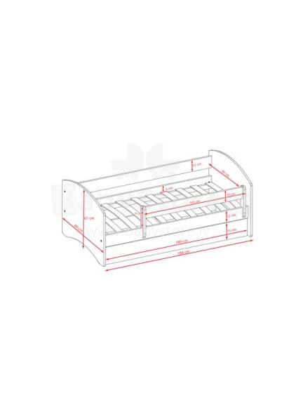 Babydreams white Frozen bed without drawer, mattress 180/80