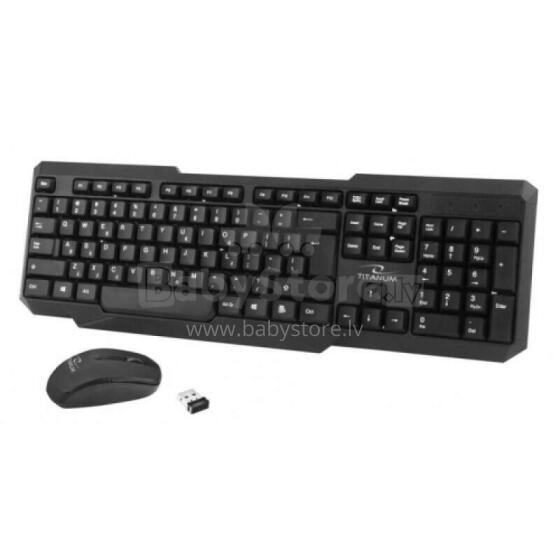 Titanum TK108 Bezvadu multimedia klaviatūra ar peli 1000dpi ENG